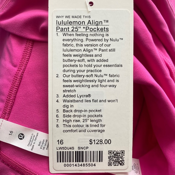 lululemon athletica Align Pant 25" in Pink - Picture 1 of 4